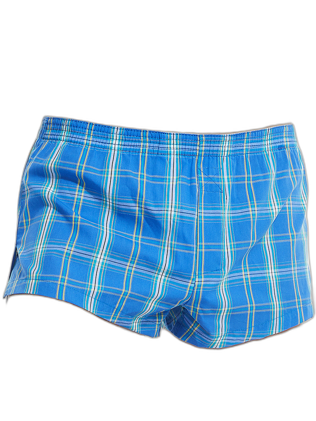 Men’s Vent Classic Plaid Cotton Boxers With Fly