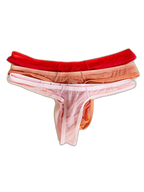 2 Pack Men's Sexy Semi-Transparent Thong