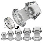 Crystal -  Clear Hollow Butt Plug - 5 Sizes