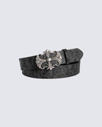 Denim-Style Printed Heavy Belt