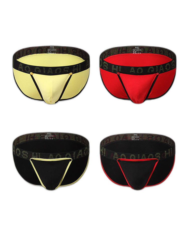 3 Pack Men's Large Pouch Button Waistband Briefs
