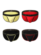3 Pack Men's Large Pouch Button Waistband Briefs