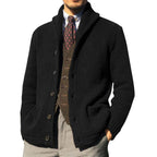 New Sweater Men's Euro American Solid Long Sleeve Knitted Cardigan