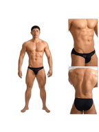 2 Pack Men's Sheer Mesh Low-Rise Sexy Ice Silk Briefs