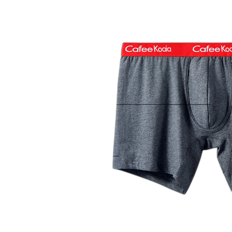 3Pcs Men's Sports Cotton Soft Solid Color Boxer Briefs