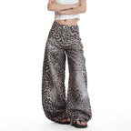 American-style Cat-eye Leopard-print Bootcut Jeans From A Trendy Unisex Brand