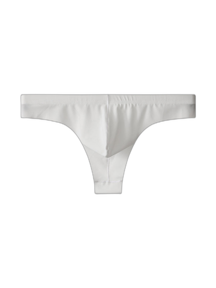 4-Pack Men's Seamless Solid Color Stretch Fit Ice Silk Thong