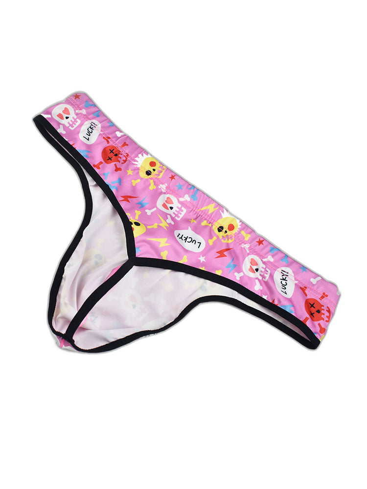 3 Pack Men's Skull Print Thong - Edgy & Sexy