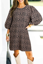 Women's Crab-patterned Printed Long-sleeve V-neck Dress