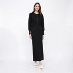 Women's Solid-color Casual Cardigan And Skirt Setsoft And Gentle All-in-one Outfit