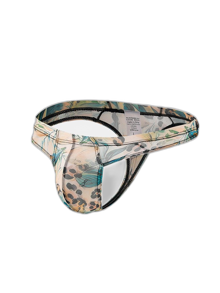 3 Pack Men's Ice Silk Comfy Waistband Low-Rise Sexy Stretch Thong