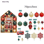 Christmas Decorations 6CM Painted PET