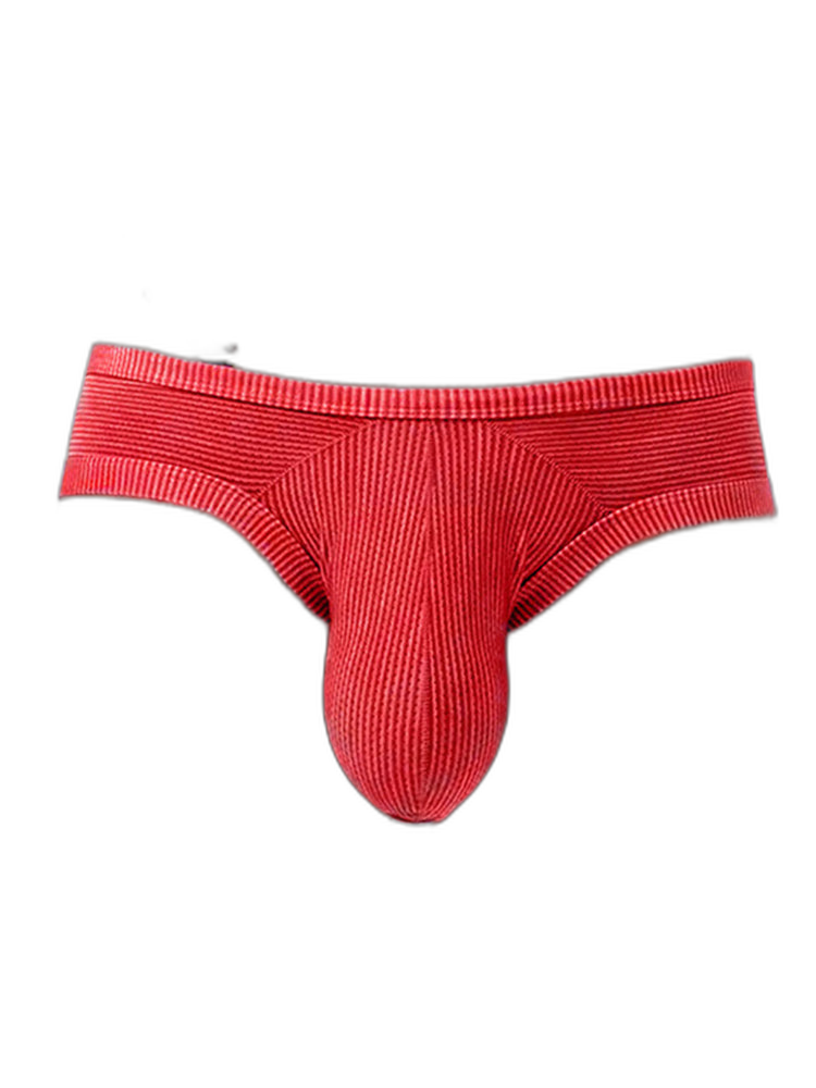 2 Pack Men's Low Rise Back Hollow 3D U-convex Large Pouch T-Back Briefs