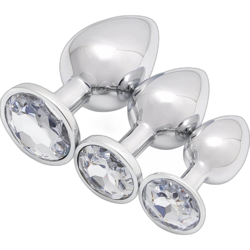Jeweled Metal Butt Plug Set