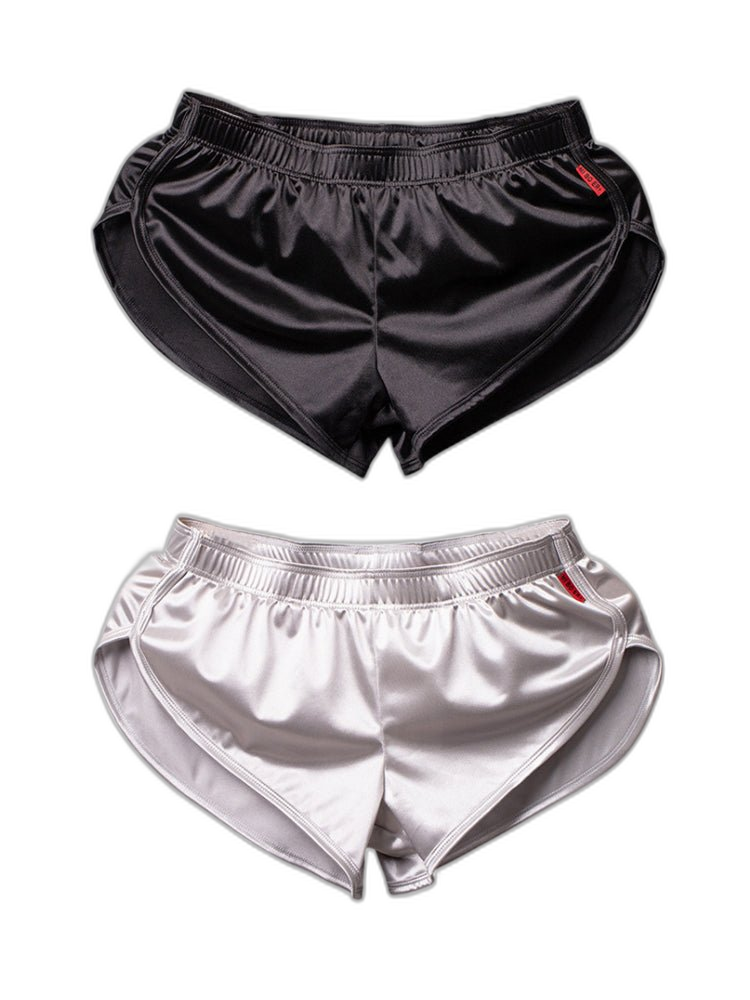 2 Pack Men's Home Loose-Fit Solid Color Seamless Smooth Boxers