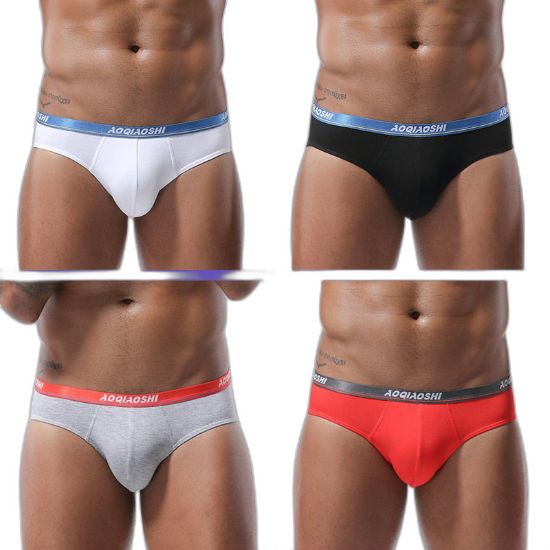 4 Pack Modal U Convex Pouch Seamless Briefs for Men