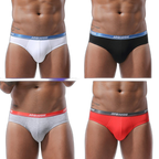 4 Pack Modal U Convex Pouch Seamless Briefs for Men
