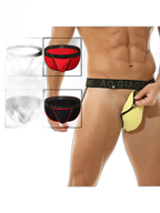 3 Pack Men's Large Pouch Button Waistband Briefs