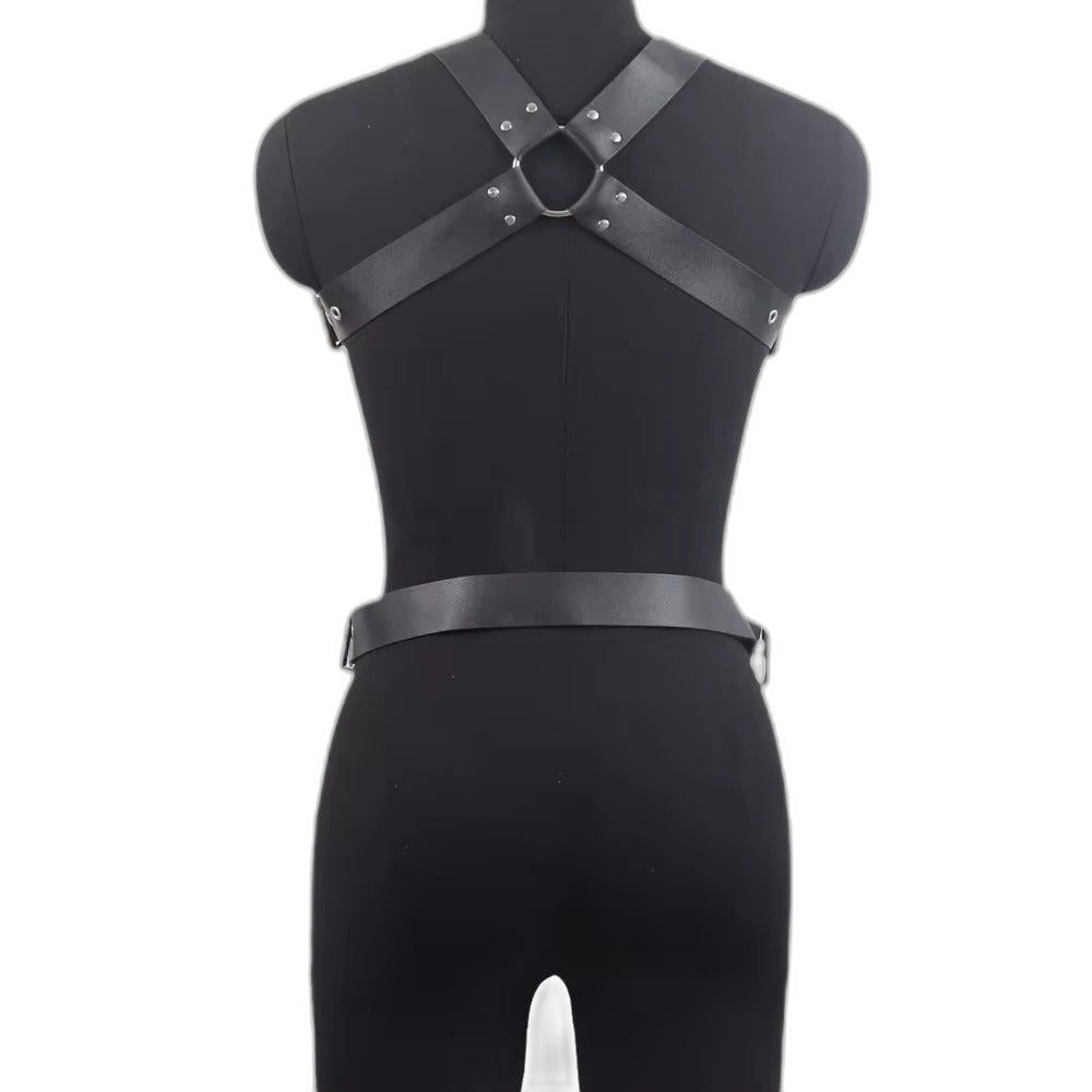 Full Torso Adjustable Leather Harness