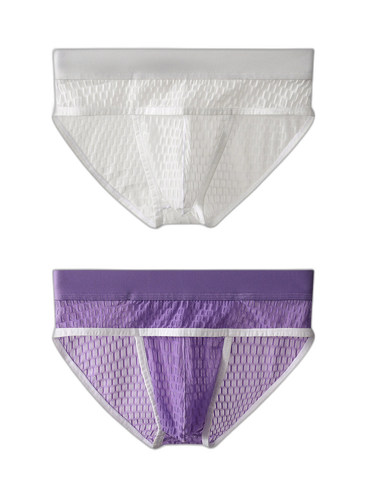 2 Pack Men's Lace Breathable Briefs