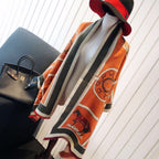Cashmere-like Fleece Scarf Little Plaid Double-sided Color-block Versatile Shawl