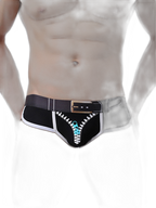 Zipper Belt Printed Cotton Pouch Briefs