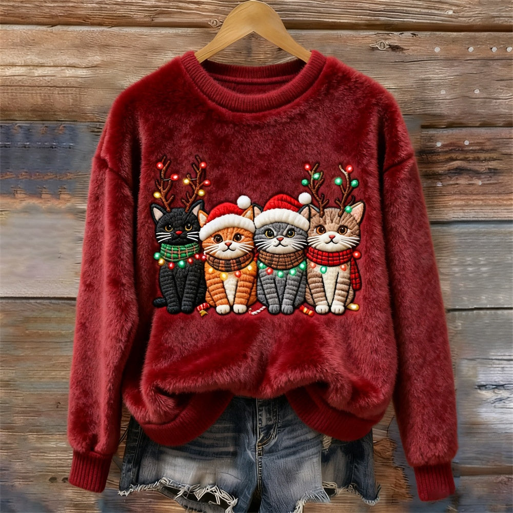 Women's Flannel Hoodie For Christmas, Autumn And Winter