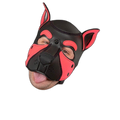 Mr S Leather NEOPRENE FRISKY Puppy Hood | Black & Pink