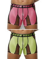 2 Pack Men's Workout Anti-Chafing Quick-Dry & Breathable Mesh Stretch Boxer Briefs