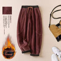 Women's Corduroy Fleece Lined Thick Harem Pants