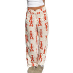 Women's Casual Pants With A Unique Lobster Print