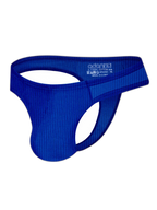 2-pack Men's Ribbed Low-rise Solid Color Thong