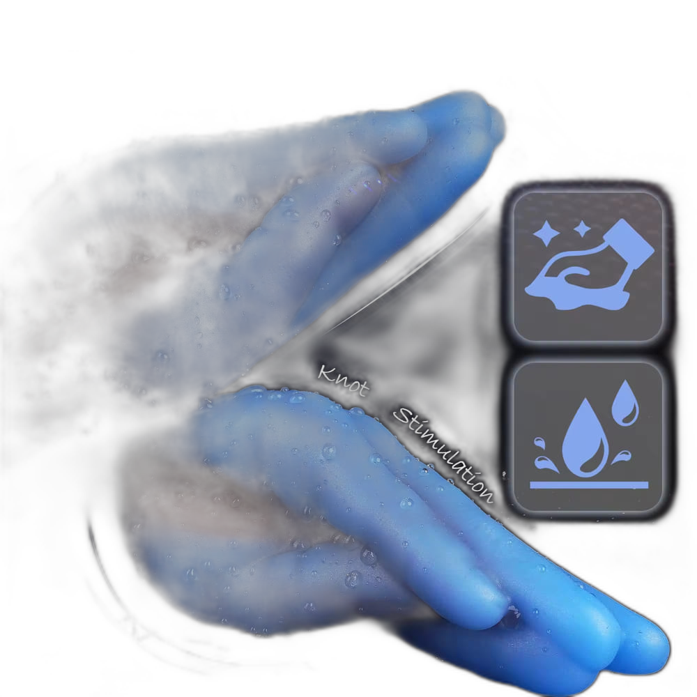 Mystique - 8.2 Inch Blue Fist Dildo - Silicone Anal Toy