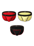 3 Pack Men's Large Pouch Button Waistband Briefs