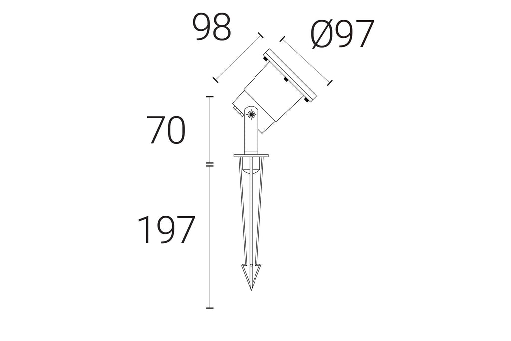 4lite GU10 Outdoor Garden Spike Light