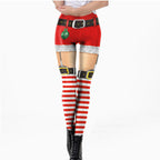 Sexy Slim-fit Straight-leg Tight Leggings For Women Featuring 3D Printed Character Designs