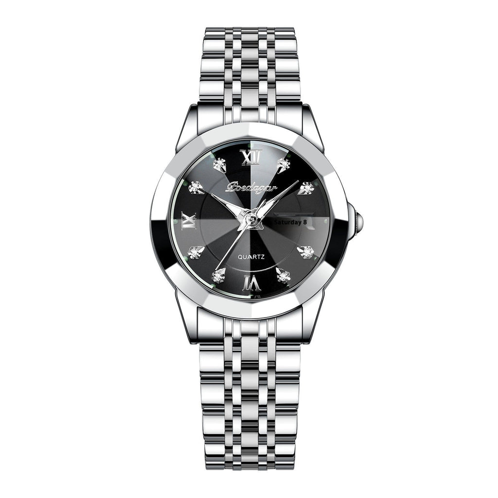 Women's Waterproof Luminous Double Calendar Wrist Watch