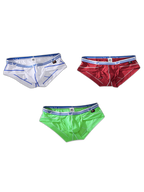 3 Pack Sexy Fashion Ice Silk Solid Color Men's Briefs
