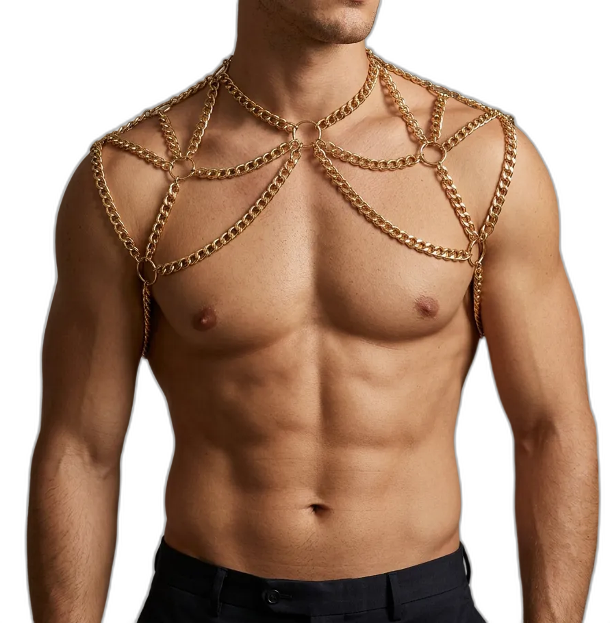 Metallic Chain Body Harness