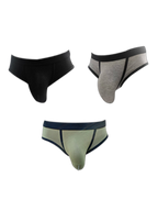 3 Pack Men's Seamless Comfort Large Supportive Pouch Sexy Low-Rise Briefs