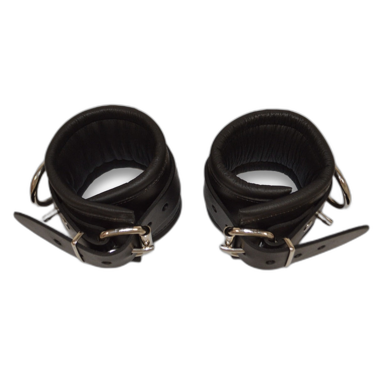 Prowler RED Leather Lockable Ankle Restraints Black