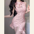 New Chinese-style Traditional Cheongsam Sleeveless Dress