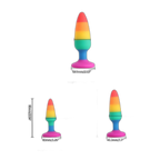 Rainbow Silicone Butt Plug