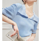 Stylish Light-luxury Niche Statement Womens Top With A Collar