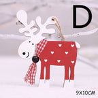Christmas Decorations Wooden Pendant