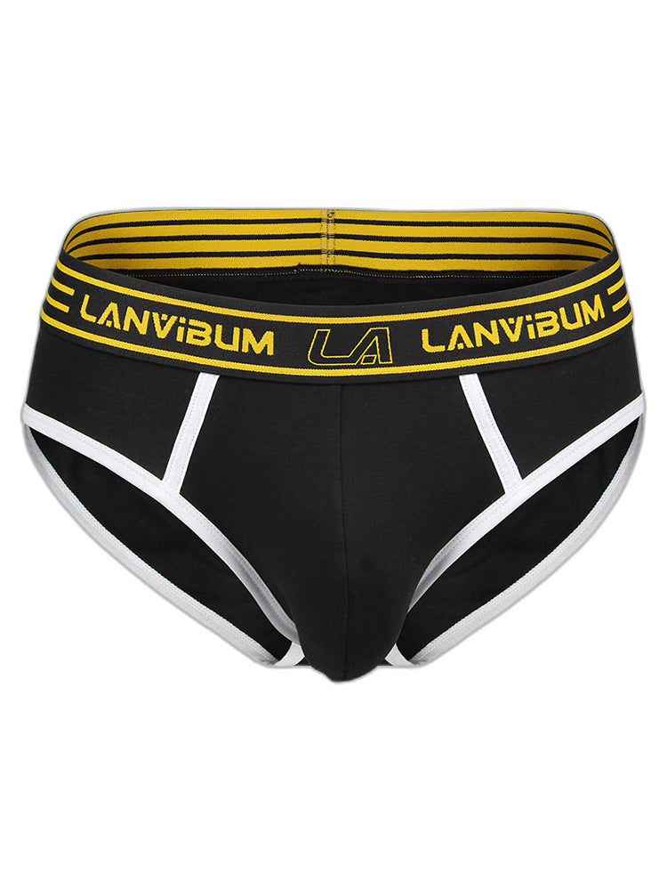 Men’s Spliced Color Pouch Briefs