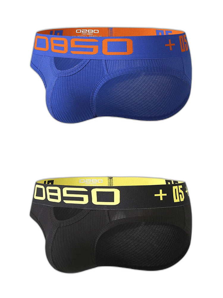 2 Pack Men's Hips Lifting Cotton Low-rise Briefs