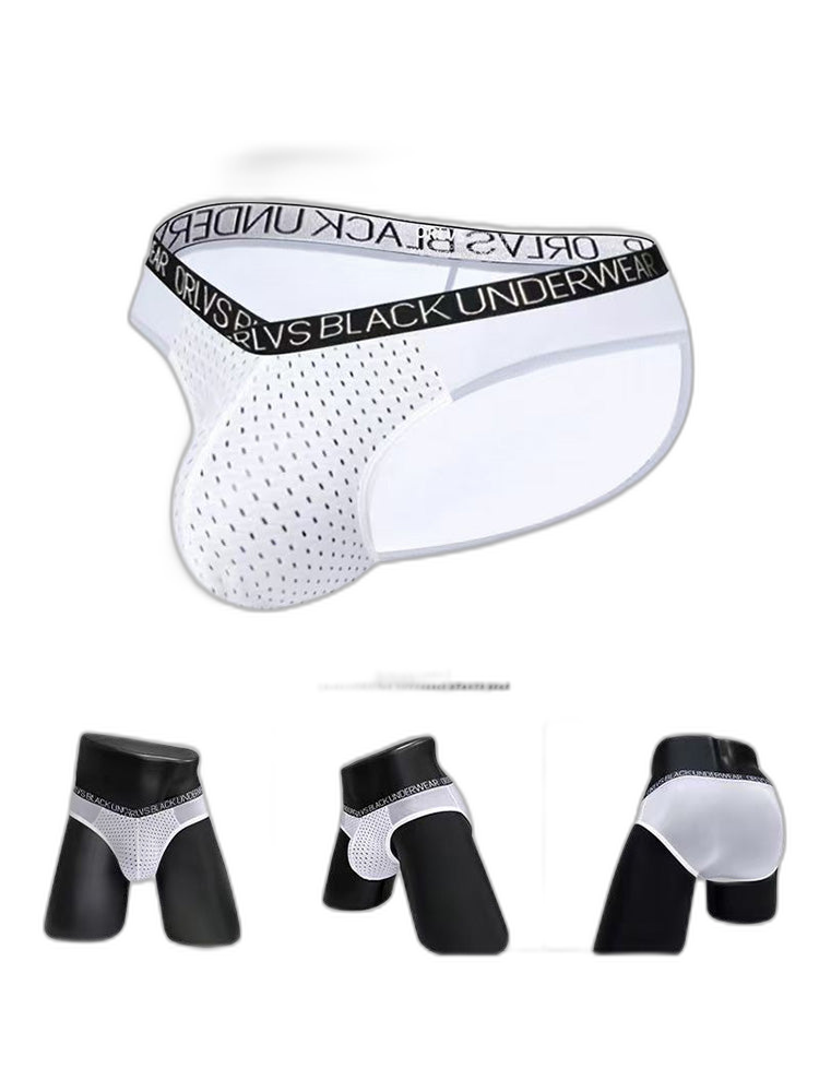 2-Pack Breathable Low Waist U-Convex Semi-Transparent Men's Briefs