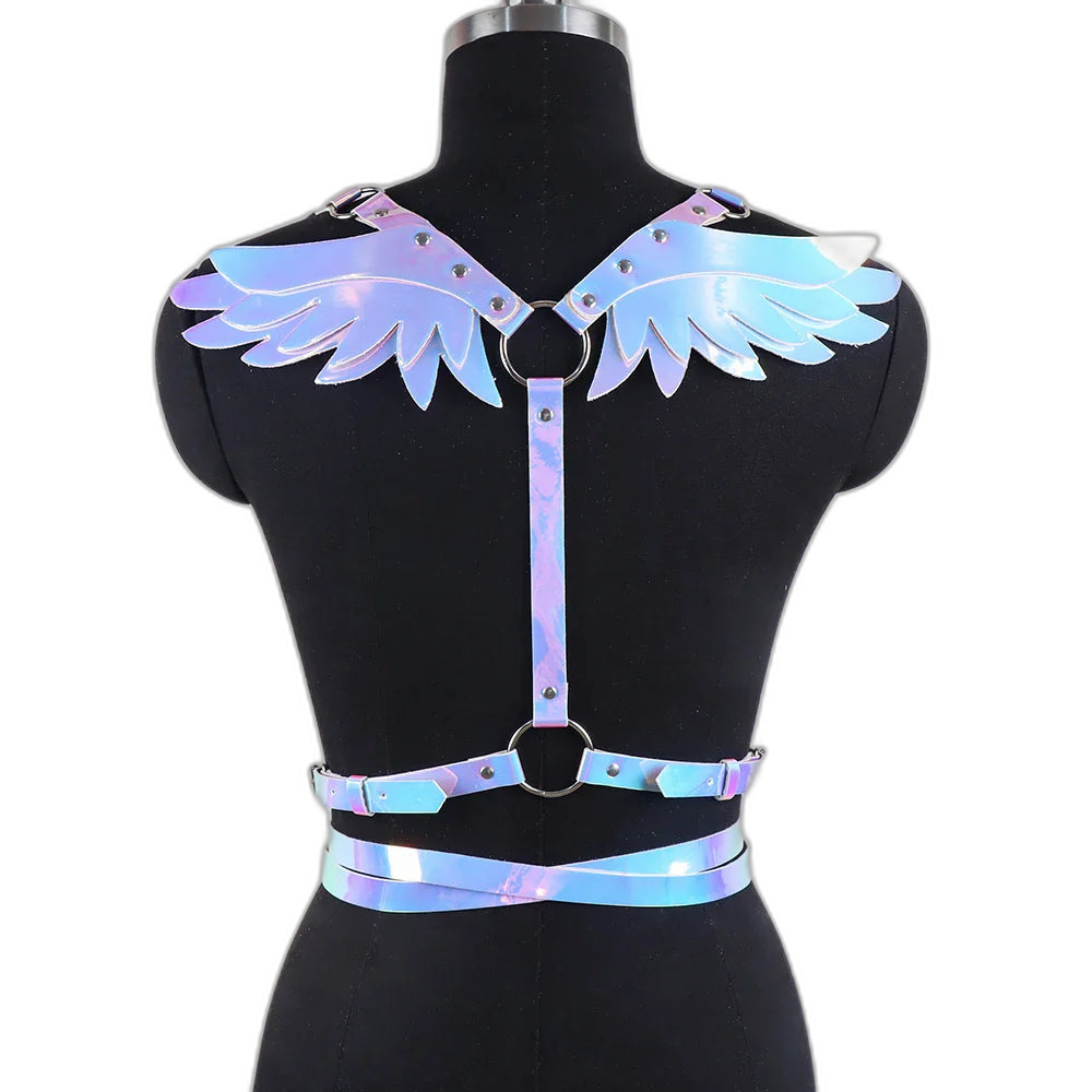 Holo Gothic Angelic Wings Harness