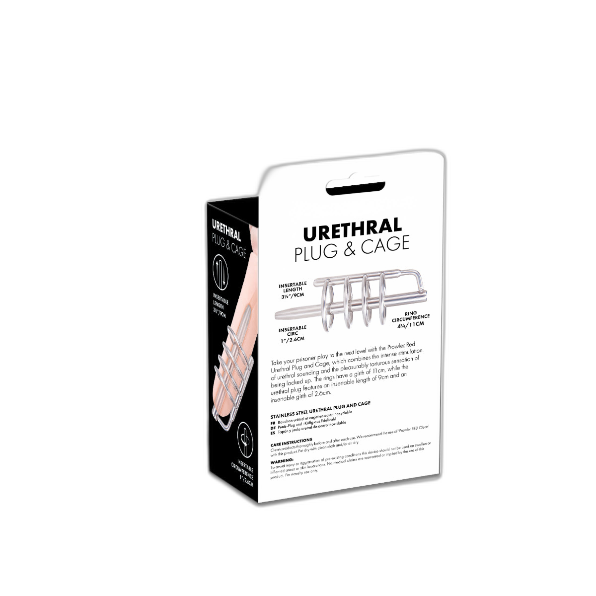 Prowler RED Urethral Plug & Cage Silver